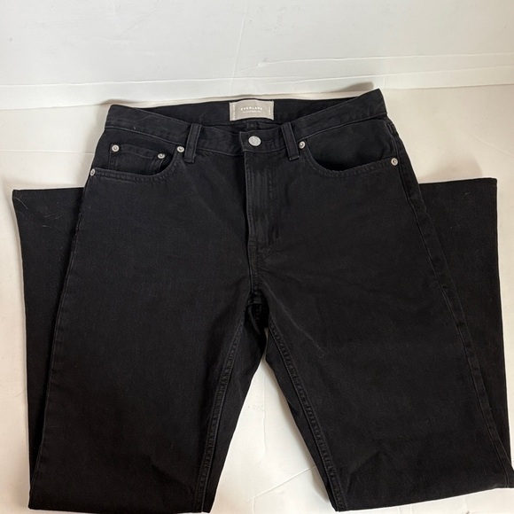 Everlane Denim - Everlane The Slouch black bootcut jean 5 pocket zip and button close